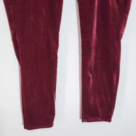 Old Navy Oxblood Velvet Jeans Size 16 Burgundy Velvet Pants - Picture 4 of 8